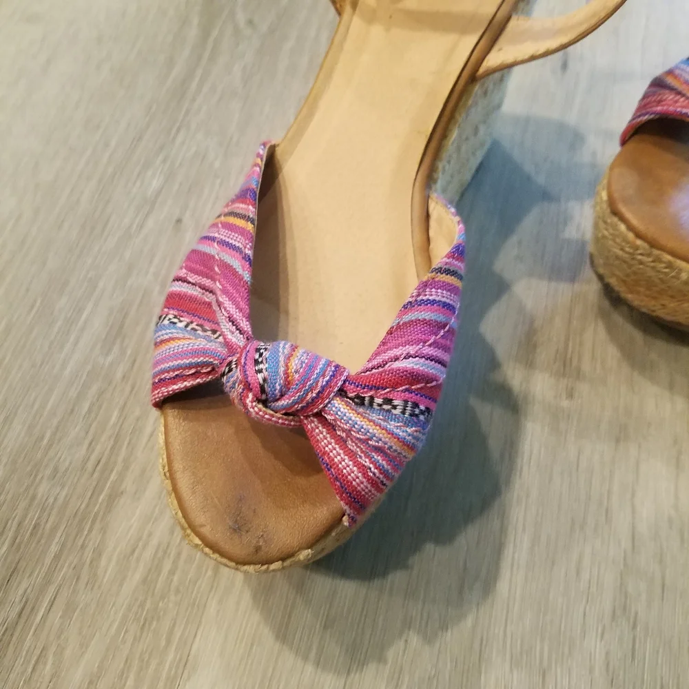 Xhilaration Twyla Espadrille Jute Wedge Heels Sandals Sz 7.5 Y2K